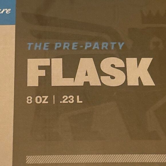 Stanley Stainless Steel Pre Party Flask Steel Blue 8oz Adventure Series NWT - Picture 8 of 10